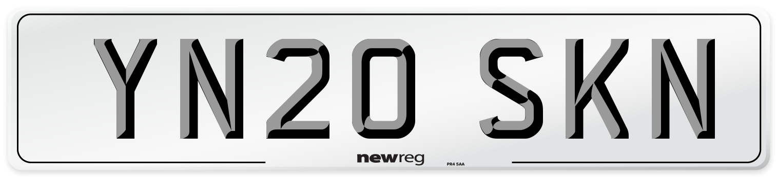 YN20 SKN Number Plate from New Reg